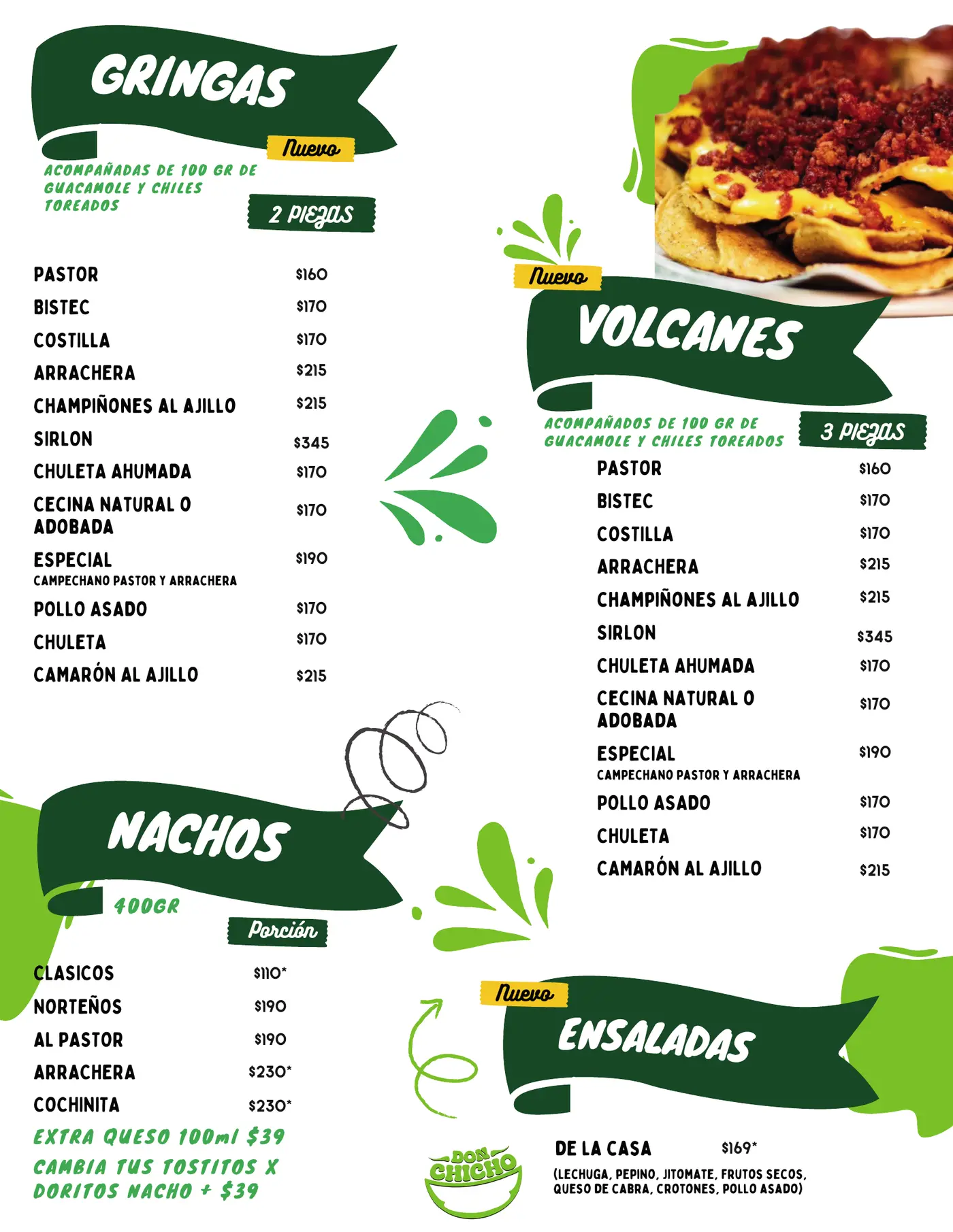 Menú Don Chicho, página 7