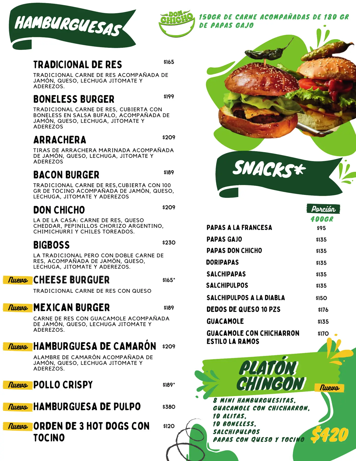 Menú Don Chicho, página 8