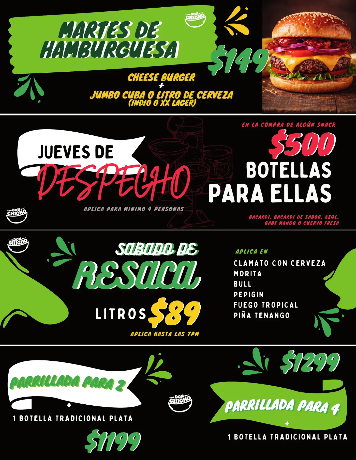 Menú Don Chicho, página 11